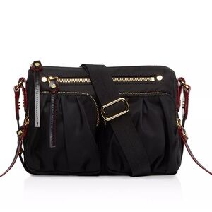 MZ Wallace Gold Hardware Black Mini Paige Crossbody Bag